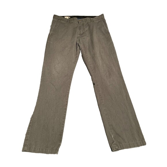 Volcom Vmonty Pants Mens 36x32 Gray Straight Leg Classic Preppy Logo Flaw - Picture 1 of 16